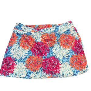 Southwind Apparel Court Skorts, Floral Firework Print, UPF 50+, Plus Size 2XL